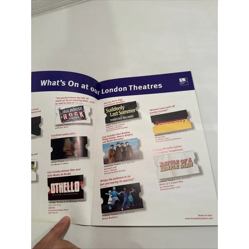 BLOOD BROTHERS The Musical theatre Programme LYN PAUL PHOENIX THEATRE‎